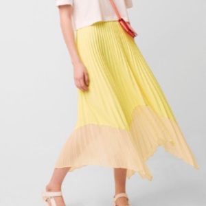 French Connection Ali Light Neon Pleated Skirt